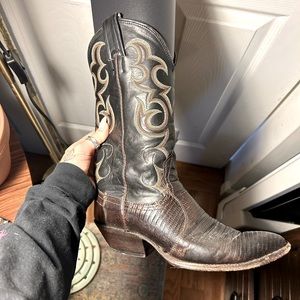 Vintage Nocona leather cowboy boots.